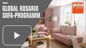 Furnhouse ibbe design schwarz stoff 2er sitzer relaxsofa couch mit elektrisch verstellbar relaxfunktion heimkino sofa doha mit fussteil, federkern, 162x96x101 cm. Global Rosario Sofaprogramm Stoff Oder Leder Youtube