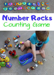 Number Rocks Counting Game For Toddlers Creative Family Fun Games For Toddlers Number Games For Toddlers Toddler Math