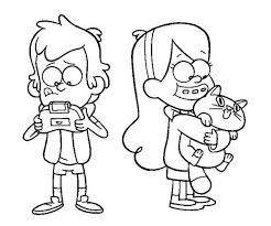 Dipper Pines And Mabel Pines Playing On Their Own Gravity Falls Coloring Page Kids Play Color Fall Coloring Pages Fall Coloring Sheets Coloring Books