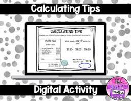 Calculating Tips With Percentages In Google Classroom Distance Learning Special Education Math Co Teaching Distance Learning