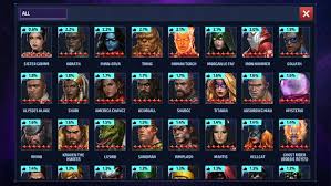 It's been over a month since 'smash bros. Tier 2 Character Selector Marvel Future Fight