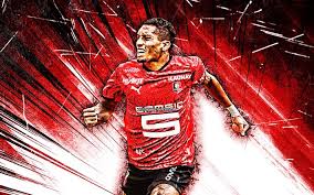 Join us in the forum. Download Wallpapers 4k Raphinha Grunge Art Stade Rennais Fc Soccer French Footballers Ligue 1 Raphael Dias Belloli Football Red Abstract Rays Raphinha 4k For Desktop Free Pictures For Desktop Free