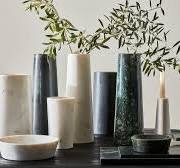 Foundations Marble Cylinder Vases | West Elm