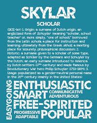 Skylar Personalized Name Print Typography Print By Ohbabynames Skylar Names With Meaning Names