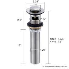 Vessel Sink Push Pop Up Drain Stopper