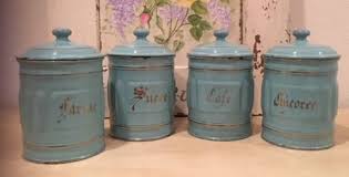 Vintage weibro canister set of 4 & matching trash can kitchen utensils see pic. It S Pronounced Jay Na Vintage Kitchen Canisters