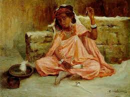 Algerie Peintre Francais Henry D Estienne 1872 1949 Huile Sur Panneau Titre Jeune F Art Painting Past