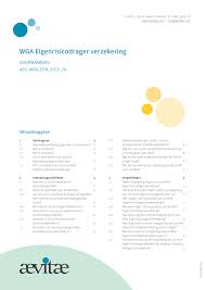WGA Eigenrisicodrager verzekering