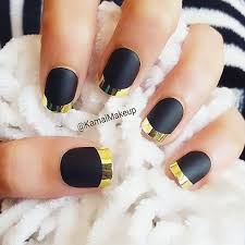 Now you can easily achieve such gorgeous nail designs at home. Glamorous Black And Gold Nail Designs Be Modish