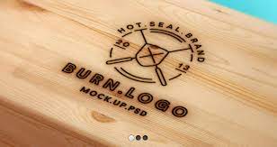 Download Free Wood Burnt Logo Psd Mockup Logo Mock Up Branding Iron Logo Wood Logo