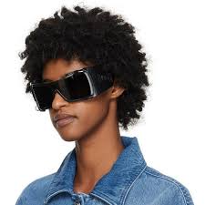 Versace VE4451 GB1/87Sunglasses Black Dark Grey Wraparound Unisex