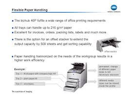 From the windows printers folder, right click on the konica minolta universal pcl. Bizhub 40p Product Presentation 2 Bizhub 40p Designed For Productivity The Bizhub 40p Combines High Black White Productivity With A Compact Construction Ppt Download