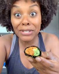 Here’s and old video of how I make my carrot pulp sushi tuna! #vegantuna  #sushi #tabithabrown #carrotpulp