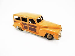 Vintage Dinky Toy Plymouth Estate Wagon Model No 344 Woody Wagon Wood Colors Plymouth