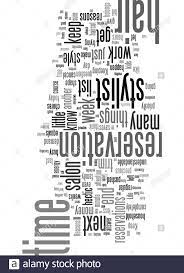 Word Cloud Summary Of Article 5 Reasons To Keep Your Beauty Salon Reservation Stock Photo Alamy