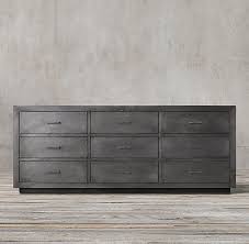Beds & headboards, guest beds, bedside tables & storage La Salle Metal Wrapped 9 Drawer Low Extra Wide Dresser Extra Wide Dresser 9 Drawer Dresser Dresser