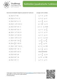 Arbeitsblatt Zu Nullstellen Von Quadratischen Funktionen Es Kann Als Faltblatt Und Ubungsblatt Kostenlos Auf S Nachhilfe Mathe Mathe Formeln Mathematik Lernen