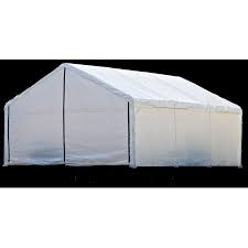 D beige metal vertical storage shed. Arrow Galvanized Steel Metal Carport 10 15 Eggshell Brickseek