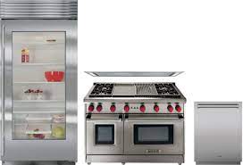 Wolf 10557362 piece stainless steel kitchen appliances package. Wolf Woszreradwrh186 4 Piece Kitchen Appliances Package With Column Refrigerator Gas Range And Dishwasher In Stainless Steel
