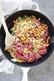 Ground Beef Fried Rice The Salty Marshmallow Recipe Beef Fried Rice Frozen Vegetable Recipes Recipes With Beef And Vegetables