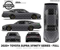 The two teams applied key learnings from their prior collaborative efforts in nascar, which the 2019 season marks the first year toyota will field a different model in all three of nascar's national supra is an iconic cool car, and to have it racing in nascar to highlight supra's return speaks to. 2020 21 Toyota Supra Nascar Xfinity Series Full Premium Vector Template Pixelsaurus