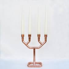 Kupfer Rohr Grosser Kerzenleuchtervon Littledeeretsy Kupfer Kerzenstander Kupfer Kupfer Kunst