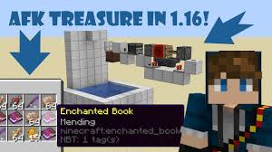 New Afk Fish Treasure Farm For Minecraft 1 16 Tutorial Youtube