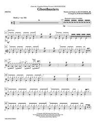 Download Ghostbusters Drums Sheet Music By Ray Parker Jr Drum Sheet Music Digital Sheet Music Sheet Music