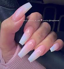 50 Pretty French Pink Ombre And Glitter On Long Acrylic Coffin Nails Design Page 25 Of 53 Latest Fashion Trends For Woman Coffin Nails Ombre Long Acrylic Nails Coffin Nails Long