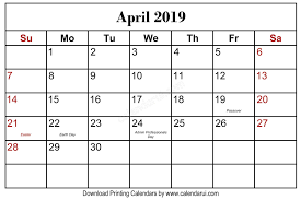 April 2019 Calendar Holidays Usa Public Holidays 3 Printable Calendar Template Calendar Printables Calendar Template