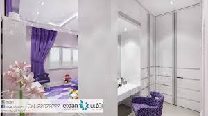 غرفة نوم طفلة باللون البنفسجي و بأفكار لاستخدام مساحات الغرفة بشكل ابداعي تصميم داخلي ديكور غرفة نوم صالة حديث راقي أتقان Home Decor Design Furniture