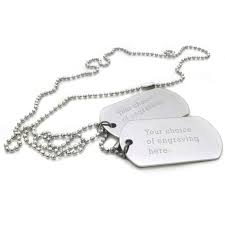 If you are unable to upload an image simply complete your order and each necklace and keychain crafted by our skilled artisans have a picture of your own pet inside. Men S Personalised Engraved Dog Tags Text Steel Army Military Necklace Tag Gift Ebay