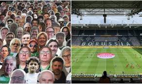 In march 2011, three suspected explosive devices were discovered and diffused or made safe near borussia dortmund's stadium, signal iduna park. Borussia Monchengladbach Play Bundesliga Match In Front Of 13 000 Cardboard Cut Out Fans Football Sport Express Co Uk