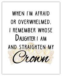 Buy When Im Afraid Or Overwhelmed I Remember Whose Daughter I Am Inspirational Wall Art Poster 8x10 Unframed Motivational Wall Art For Home Office Decor Typography Art Wall Decor Gift
