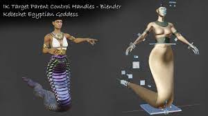 Bone Rig & IK Parent Control Handles | Kebechet Egyptian Goddess | Snake  Skeleton Armature Meta-Rig - YouTube