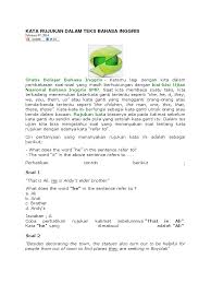 Sebagian besar dari kata benda tersebut berasal dari puisi dan imajinasi. Kata Rujukan Dalam Teks Bahasa Inggris