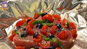 Filetto Di Tonno Al Cartoccio Ricetta Secondo Piatto Cooking Giulia Ricette Con Crostacei Ricette Cucinare Il Pesce