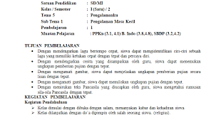Rpp kelas 1 tema : Rpp 1 Lembar Kelas 1 Sd Mi Tema 5 Pengalamanku Antapedia Com