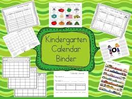 Kindergarten Calendar Binder For Student Use Kindergarten Calendar Teaching Calendar Kindergarten