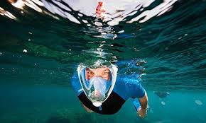 The Easybreath Snorkel Mask Lets You Breathe Comfortably Through Your Nose Underwater Full Face Snorkel Mask Snorkel Mask Easybreath Snorkeling Mask