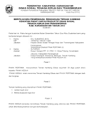 It also be aggrement driverfull description. Berita Acara Serah Terima Kambing