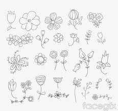 26 Design Hand Painted Flowers Vector Flower Drawing Flower Doodles Hand Drawn Flowers