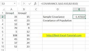 To calculate coefficient of correlation, divide covariance by standard deviation of two variables (sx, sy). Best Excel Tutorial How To Calculate Covariance In Excel