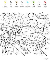 coloriage code additions et soustractions simples dory fr coloriages math activities preschool for kids kindergarten worksheets addition de voitures disney 2