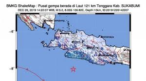 Gempa terkini di wilayah indonesia dengan magnitudo lebih dari atau sama dengan 5.0. Gempa Hari Ini Gempa Bumi 5 0 Guncang Sukabumi Terasa Hingga Pandeglang Dan Cimahi Tribun Medan
