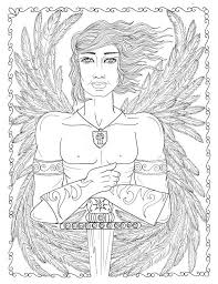 Male Warrior Angel Coloring Page Instant Download Christian Etsy Angel Coloring Pages Coloring Pages Coloring Books