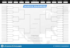 March Madness Tournament Bracket Empty Competition Grid