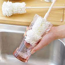 Pp Sponge Wash Cup Brush Cleaner White Baby Milk Bottle Brush Easy To Clean Drawing Bottle Glass Cup Brush Ezlife Jk003 Kitchen Cups Milk Bottle Baby Kids Milk