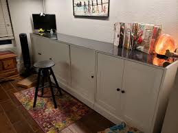 Ikea Havsta Base Cabinats With Frosted Gray Malm Ikea Glass Tops Rug Floor Fan From Target Ikea Floor Rugs Furniture