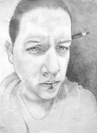 The Giant and the Lady Drawing by Stephen Carder